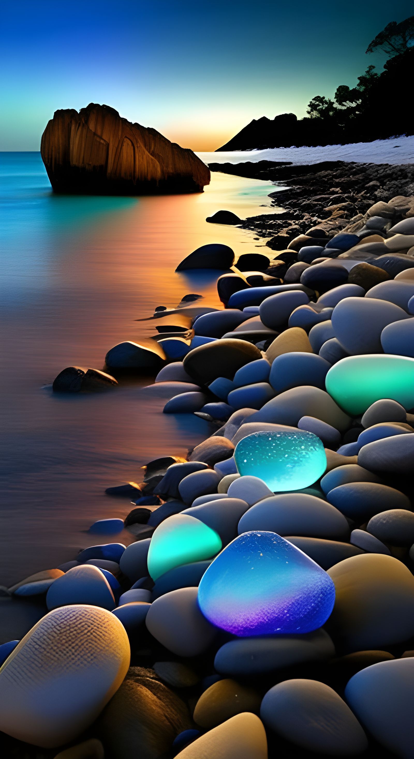 Underwater City of Crystal Wonders in Bioluminescent Glow