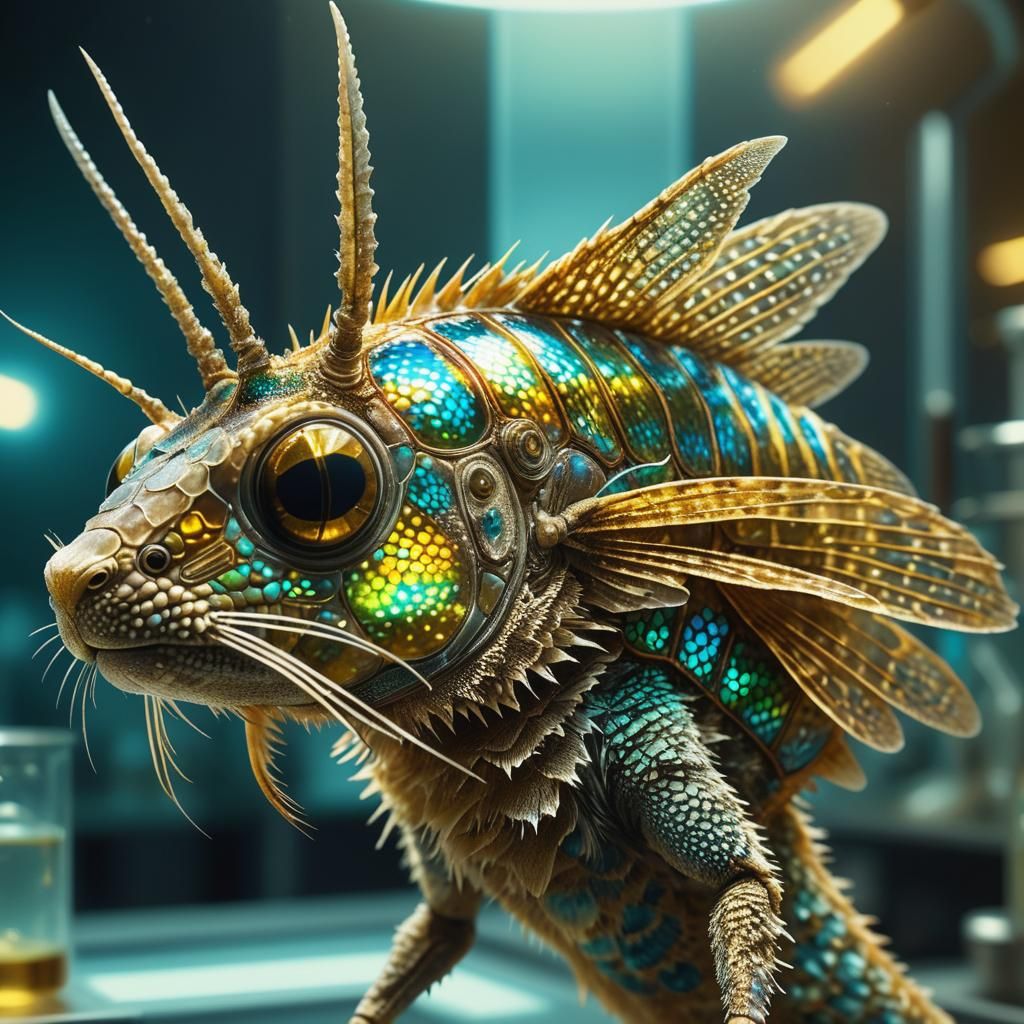 Realistic Alien Creature in Laboratory Xeno-Evolution Study