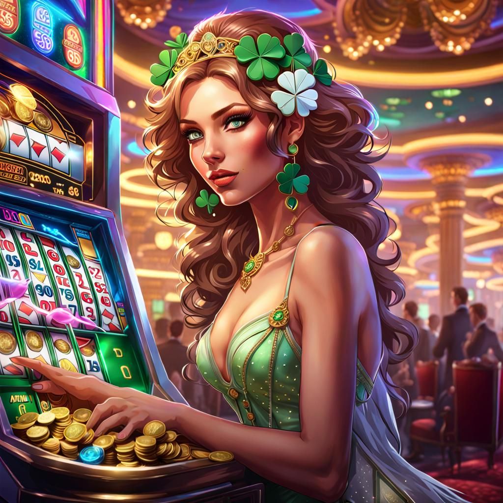 Is the luck down to the green eyes, the clover, the green dress or a lucky touch? Who cares? It's great!!