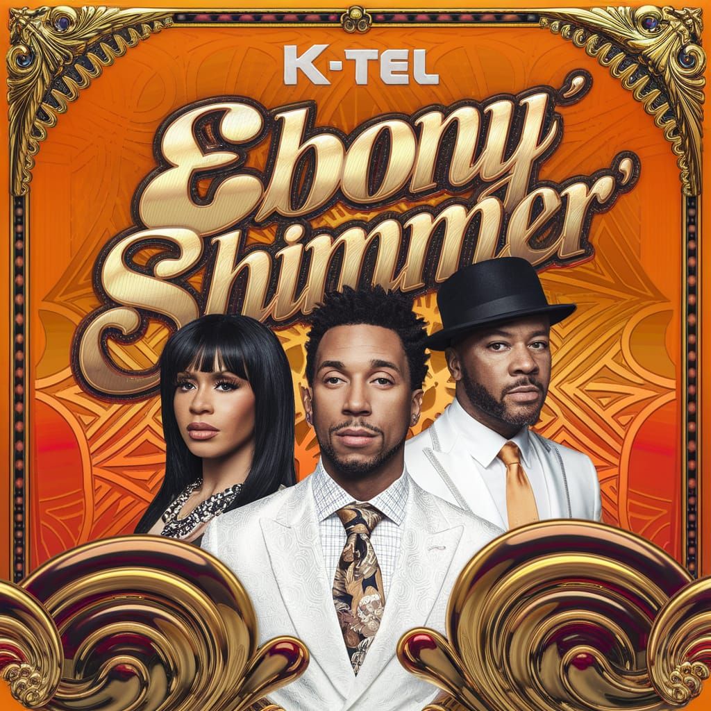 Hyperrealistic Motown Album Cover Art in Vibrant Orange