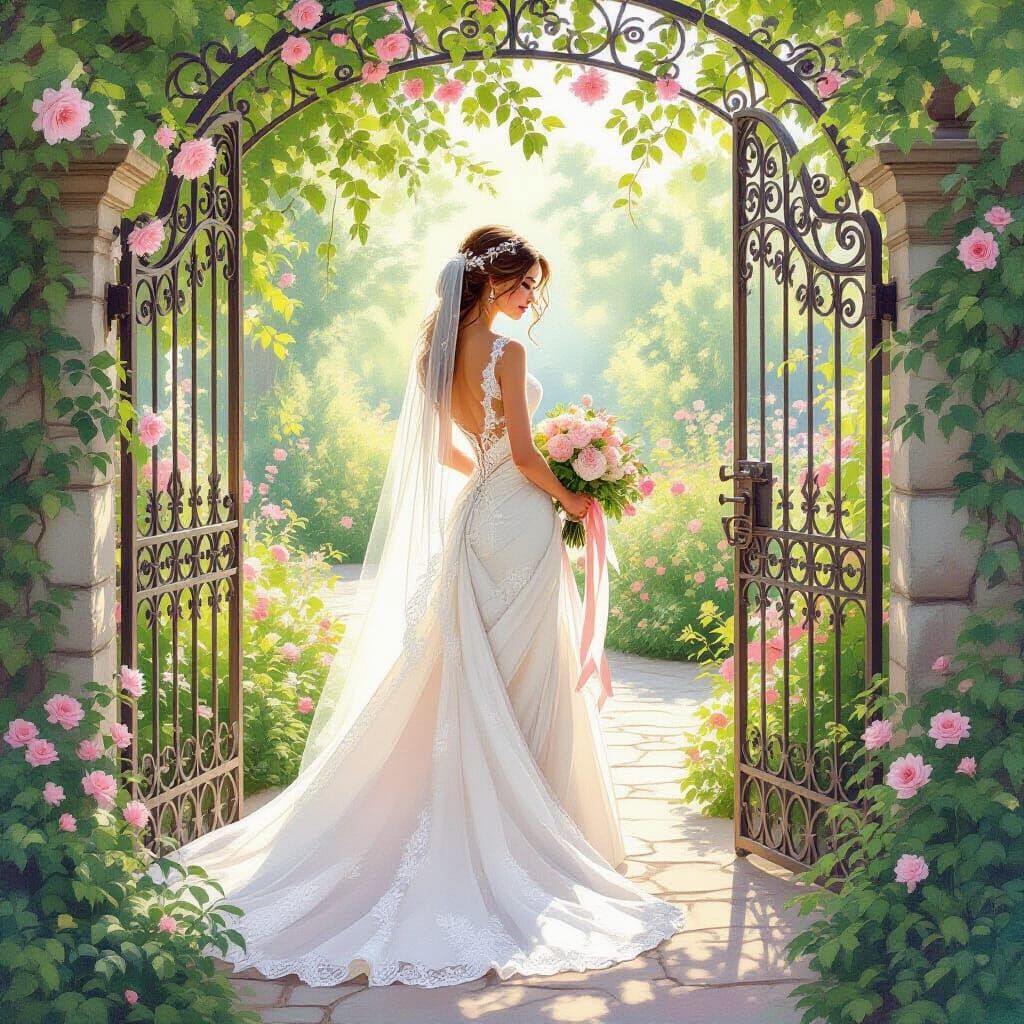 Secret Garden Wedding in Art Nouveau Style