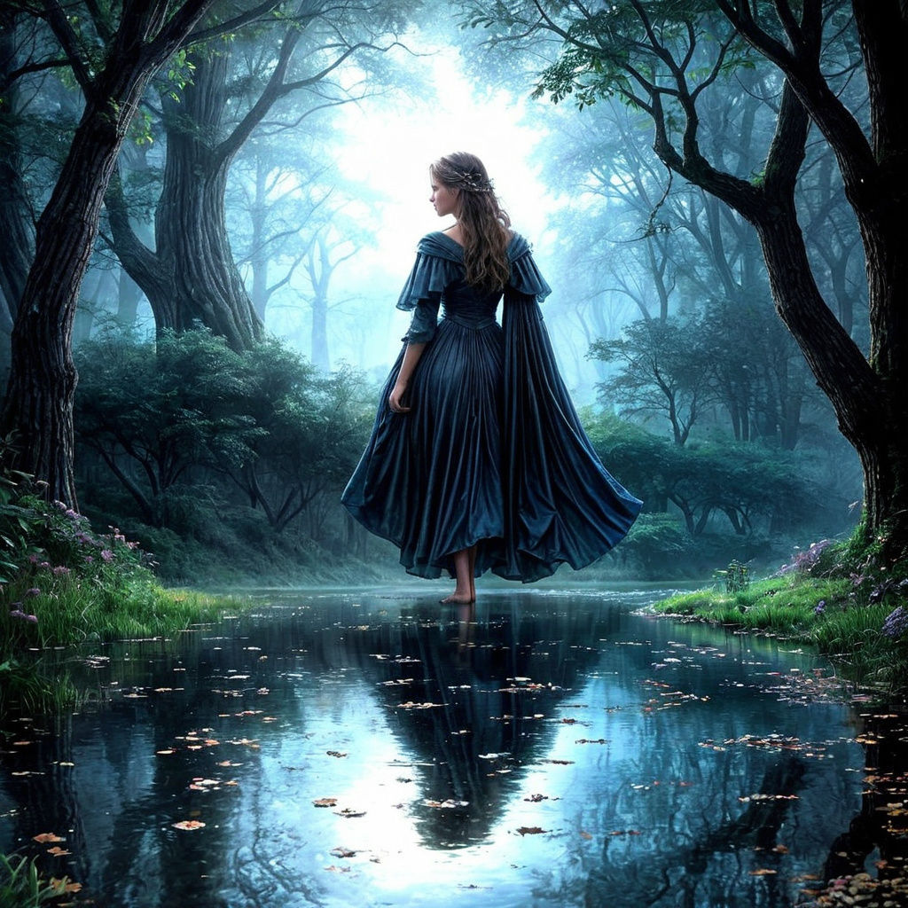 Mystical Siren Reflects Solitude in Whispers of the Wild