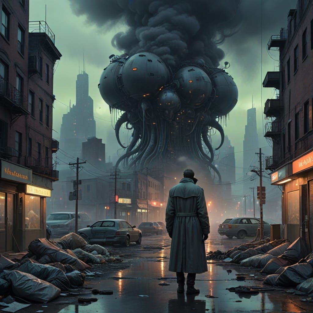 A Gritty Metropolis Enshrouded by a Twisted Carbon Entity