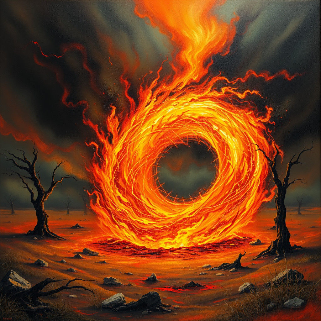 Swirling Vortex of Flames Unleashes Underworldly Energy