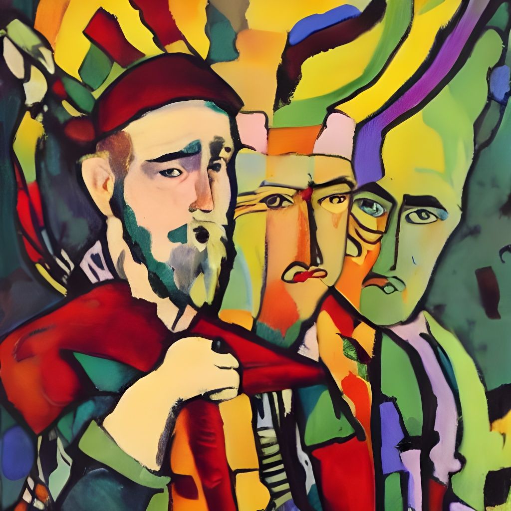 Stylized Portraits of Unconventional Heroes in Folk Art