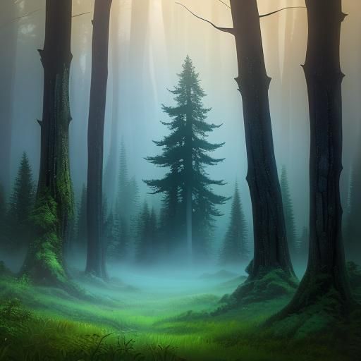 Mystical Forest in Ethereal Fantasy Style