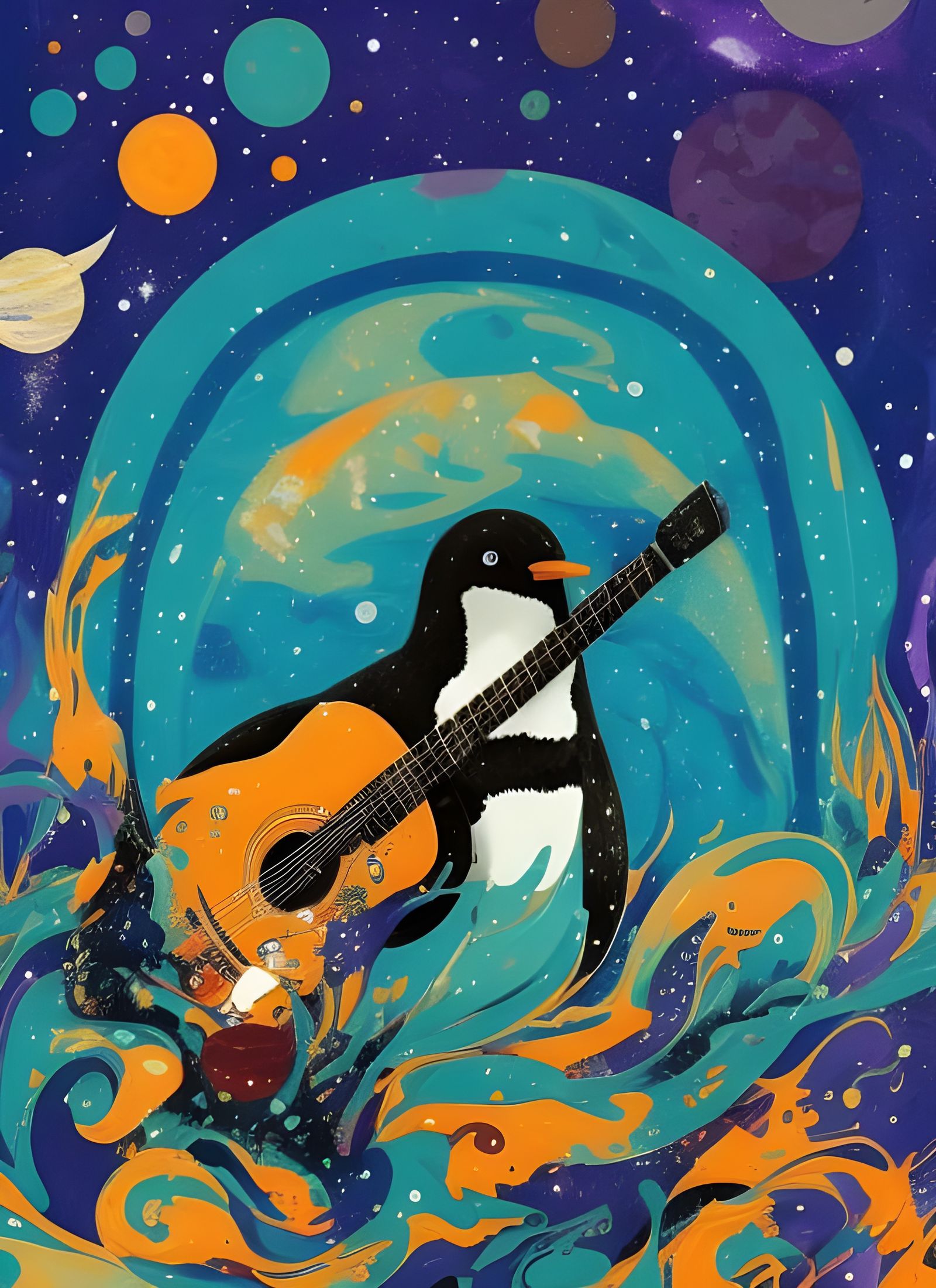 Acoustic Penguin Swirl