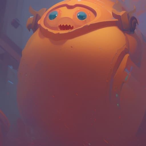 Cute Blob Monster Concept Art in 8K