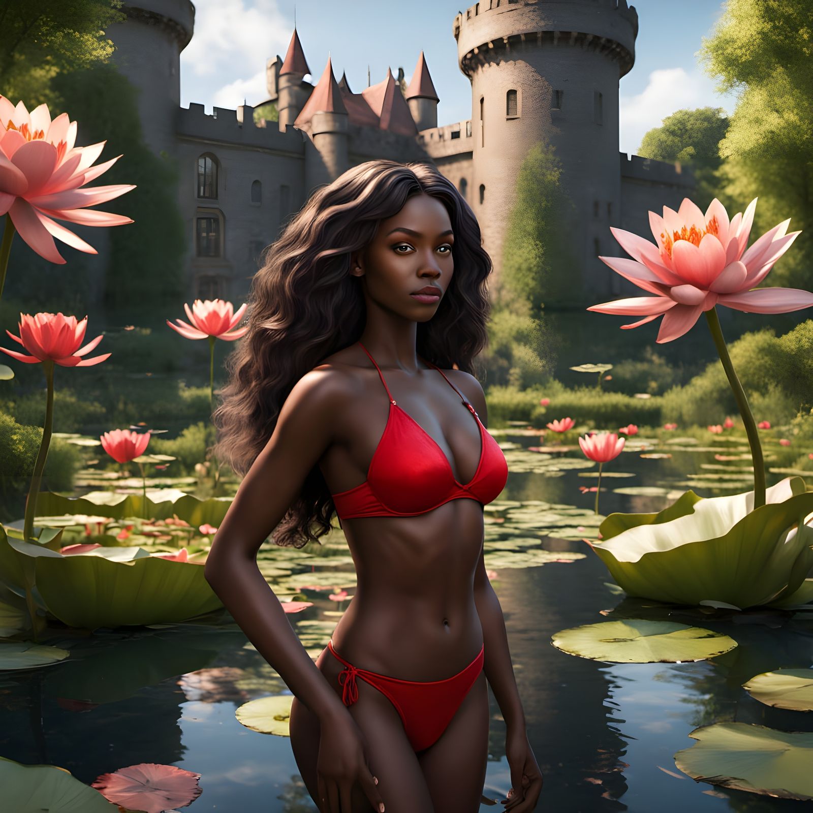 Enigmatic Black Princess in Regal Splendor