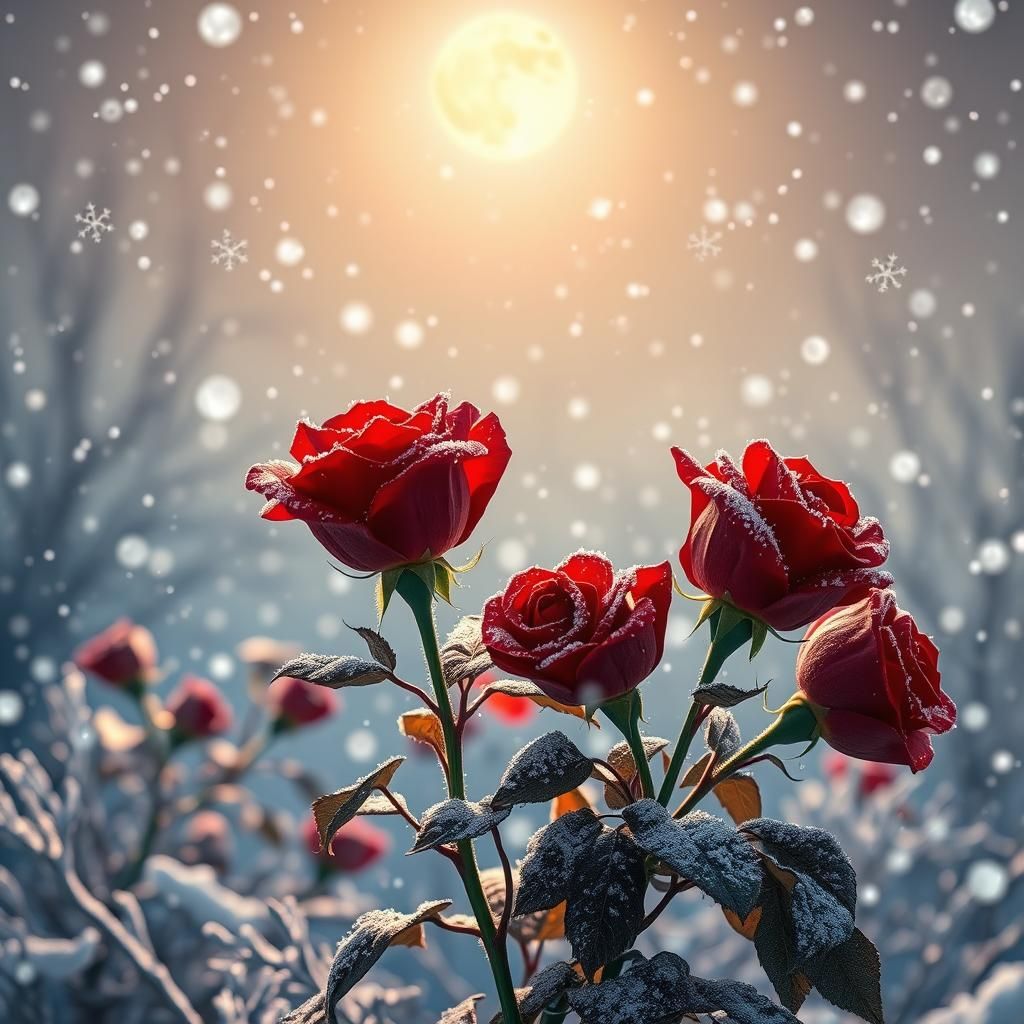 roses in winter