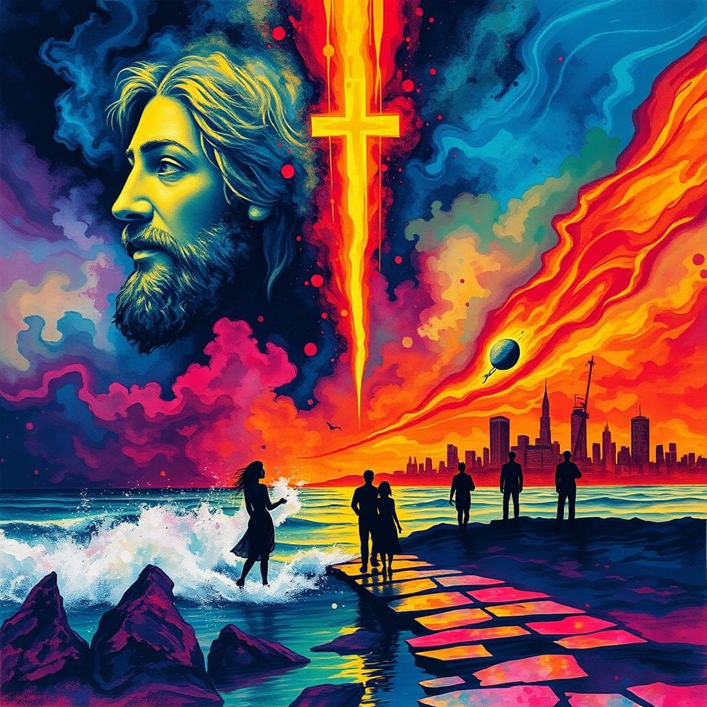 Surreal Abstract Dreamscapes in Fluorescent Colors