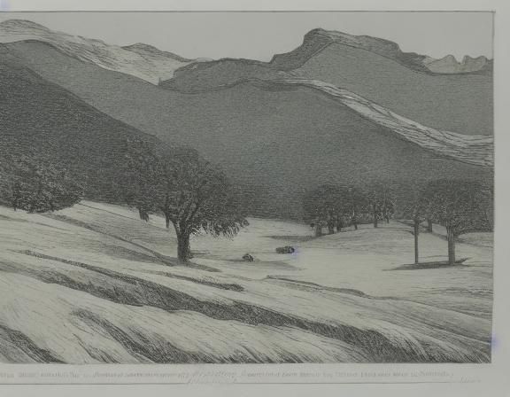 Lithographic Landscape Print