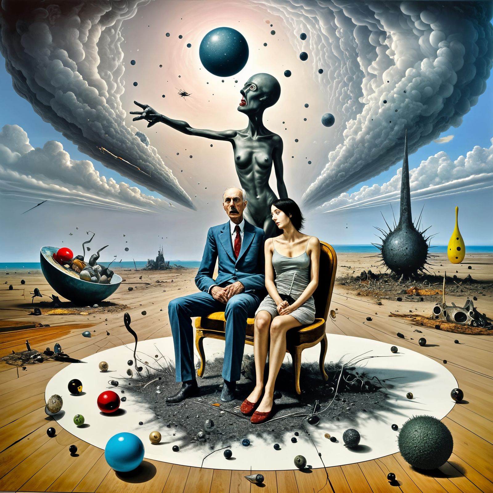 Surreal Portrait in Style of Max Ernst