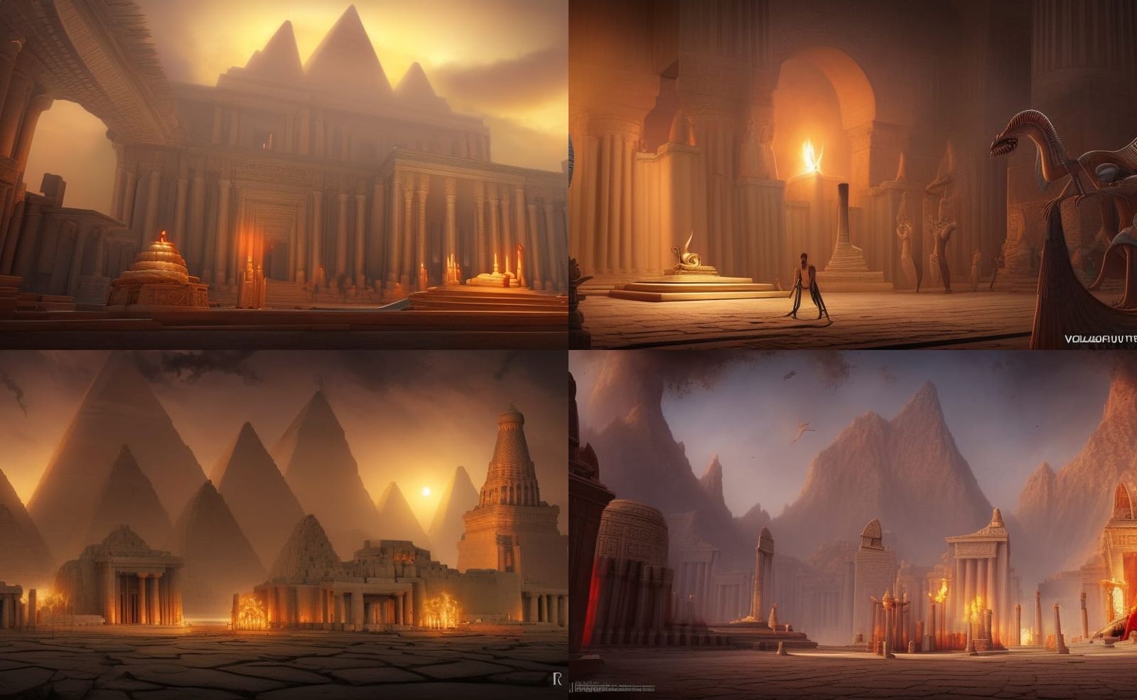 Ancient Egyptian Temple Under Siege by Dark Mythical Creatur...