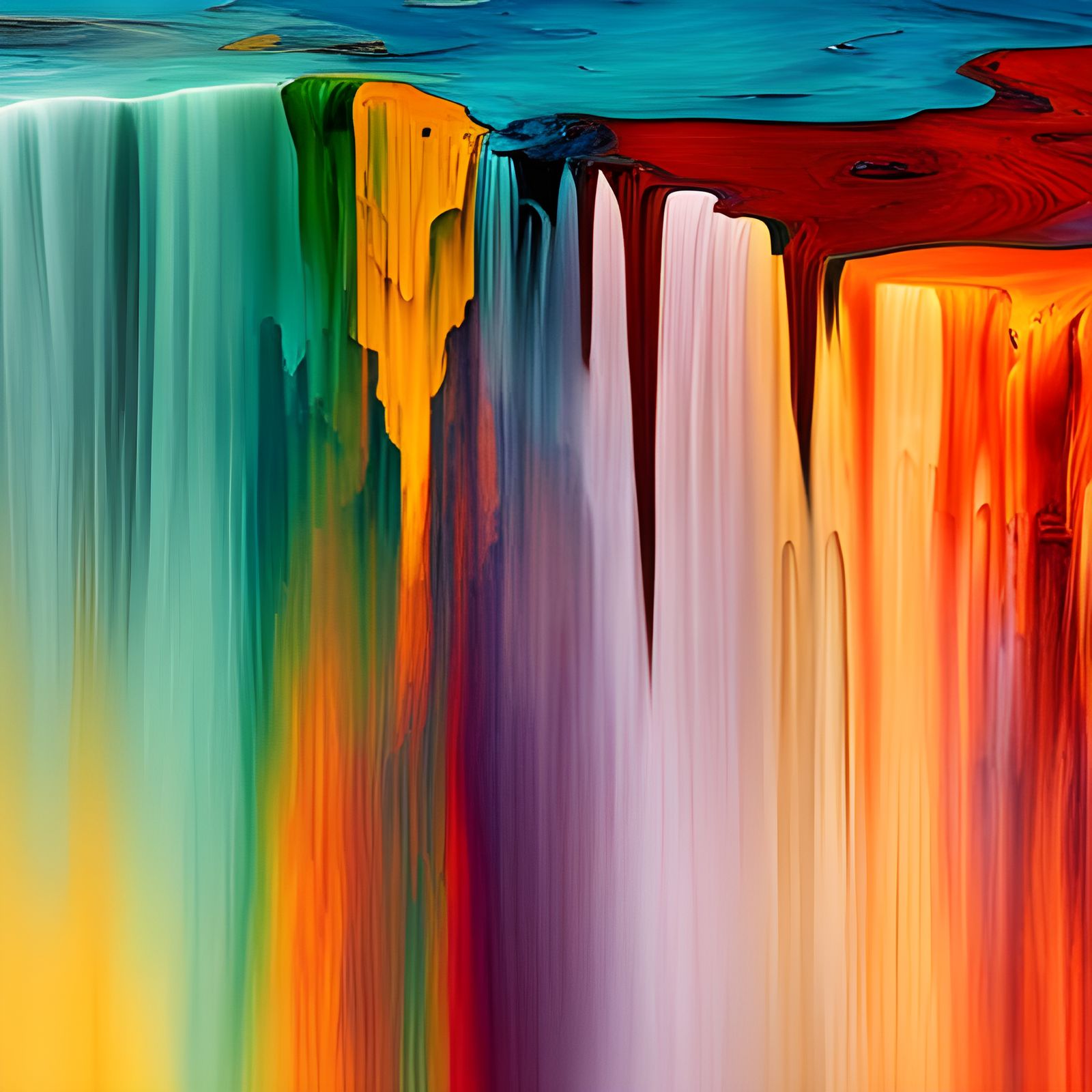 Vibrant Waxfall Cascade