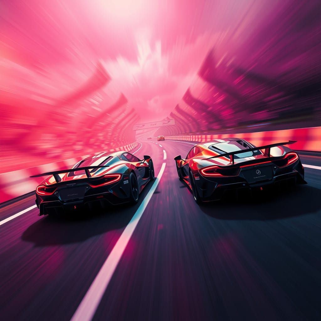 Supercharged Supercars Blur Finish Line in High-Octane Drone...