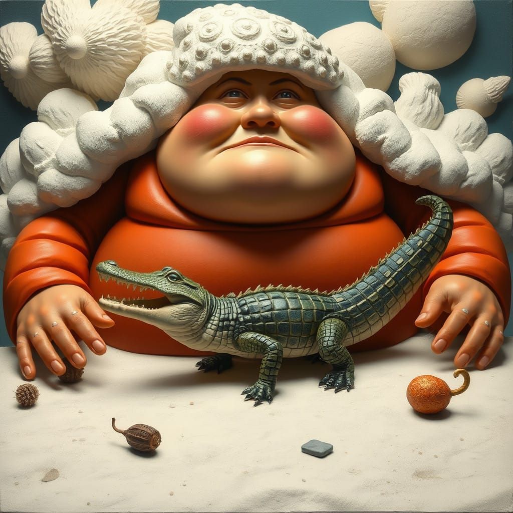 Surrealist Mother's Whimsical Farm