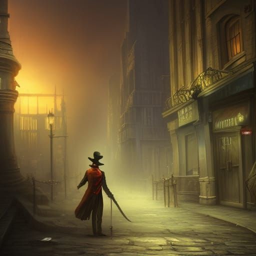 Jack the Ripper: Fantastical Victorian Horror in Deep, Vibra...