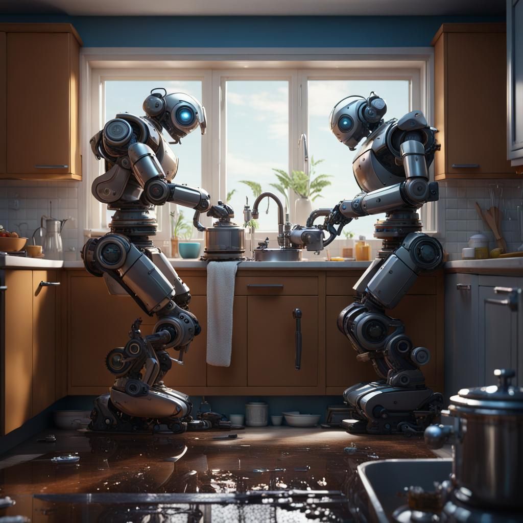 Robots  in kitchen