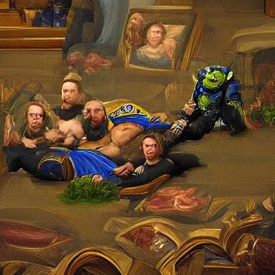 Epic Fantasy Scene in Renaissance Painting Style