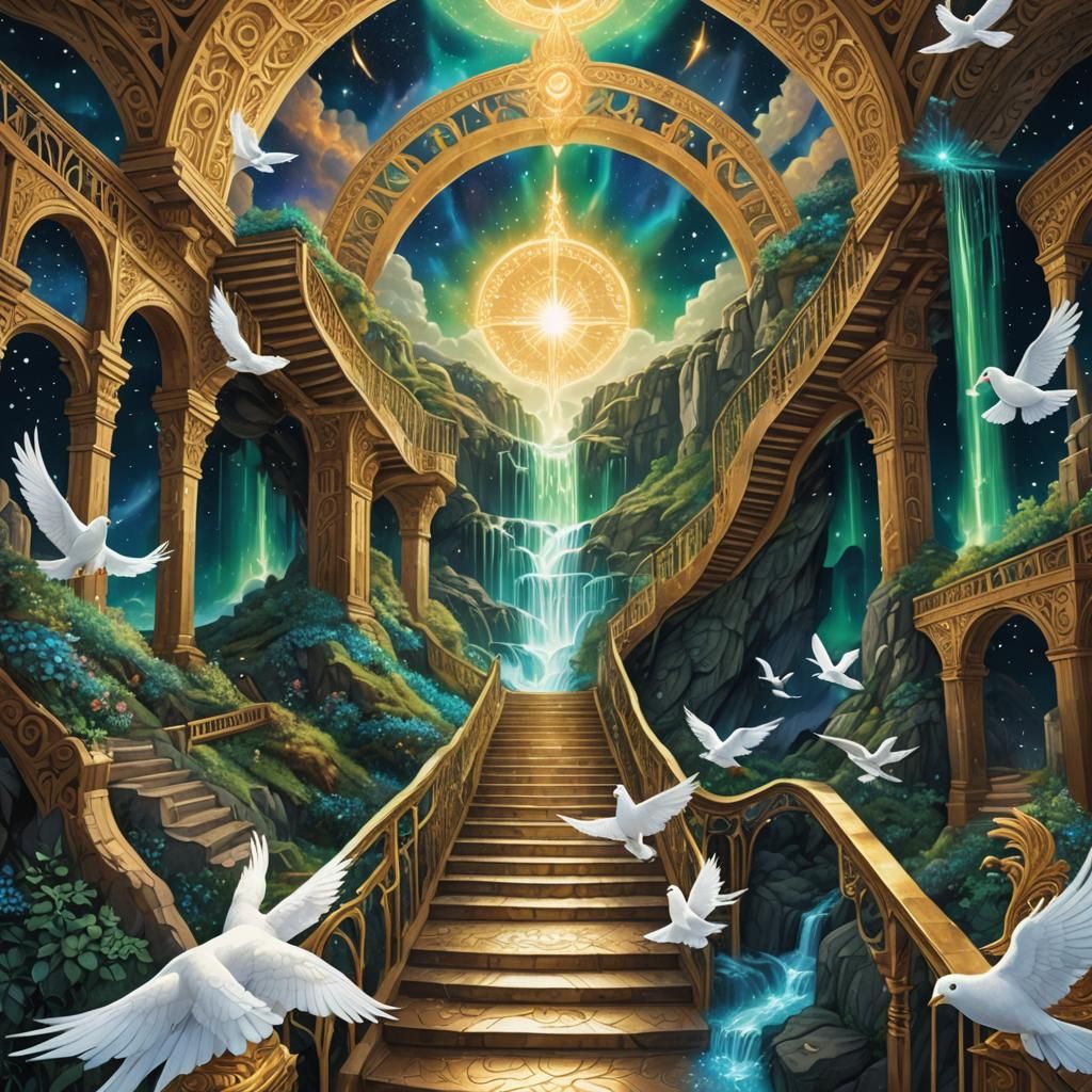 Ethereal Cosmic Stairway to Valhalla