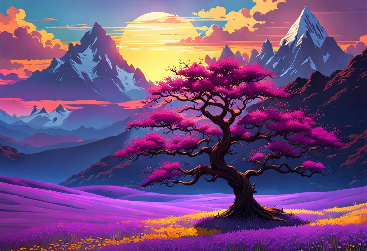 Spring Sunset Landscape: Love, Joy and Renewal