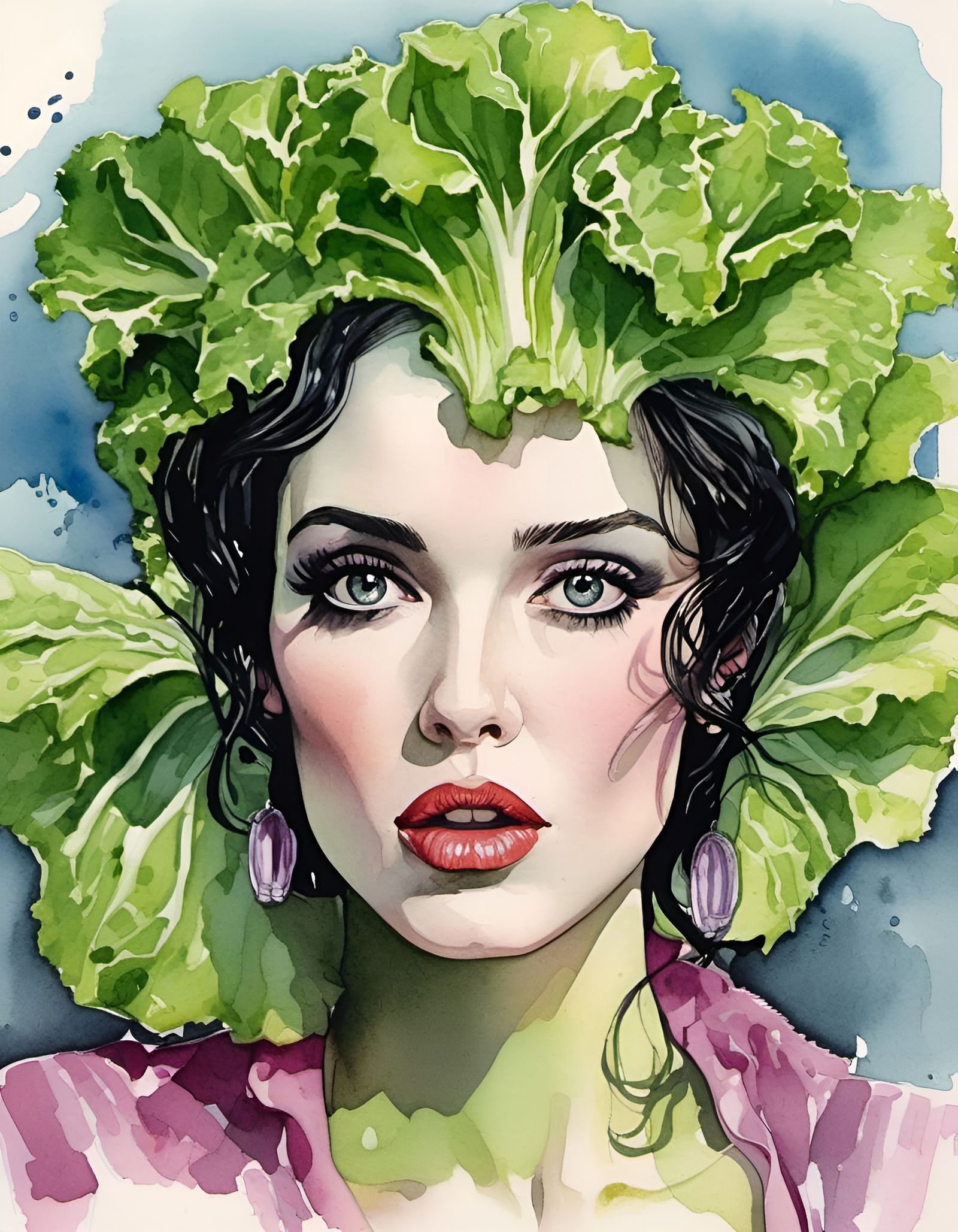 Lettuce Princess in Cyberpunk Portrait