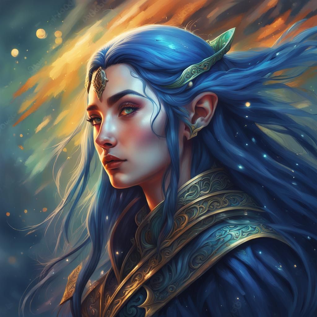 Hyperrealistic Elf Portrait in Dramatic Mid Shot