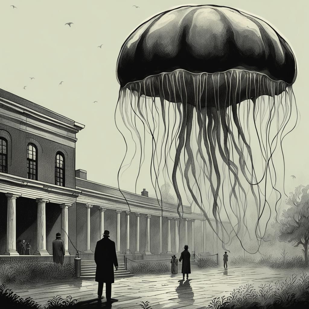 Lovecraft Discovers Miskatonic Jellyfish Menace in a Fog of....