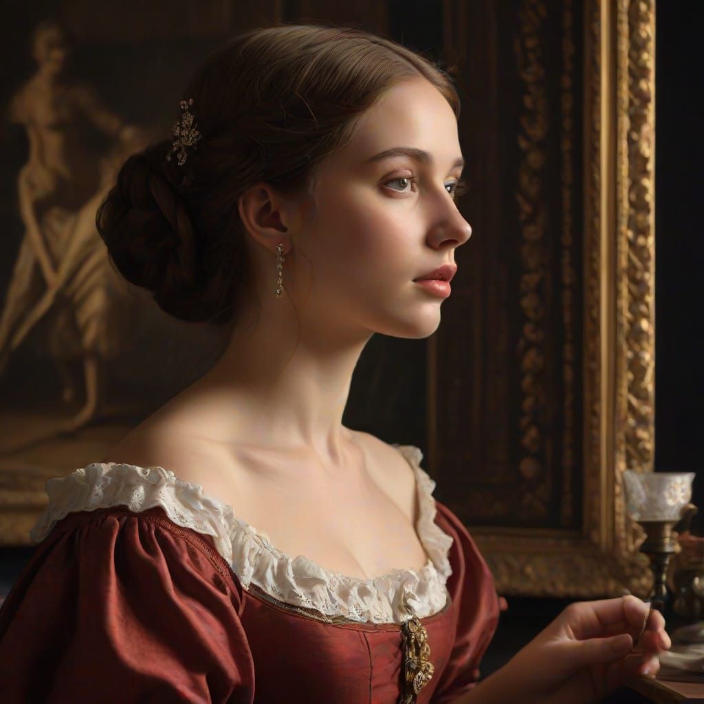 Tailor in Antique Atelier as Romantic Painting