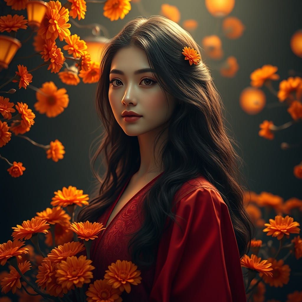 Ethereal Beauty in Vibrant Bloom