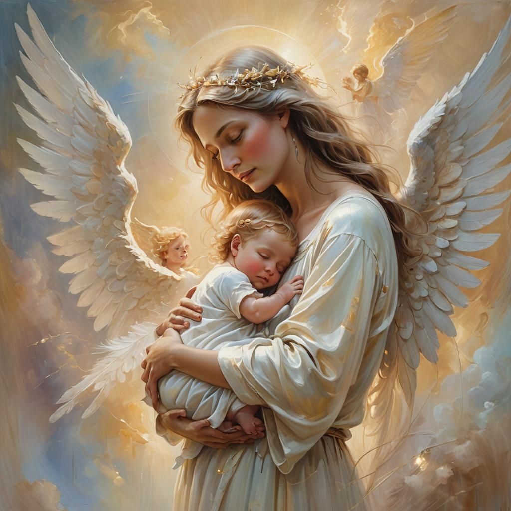 Serene Angelic Blessing in a Heavenly Environment