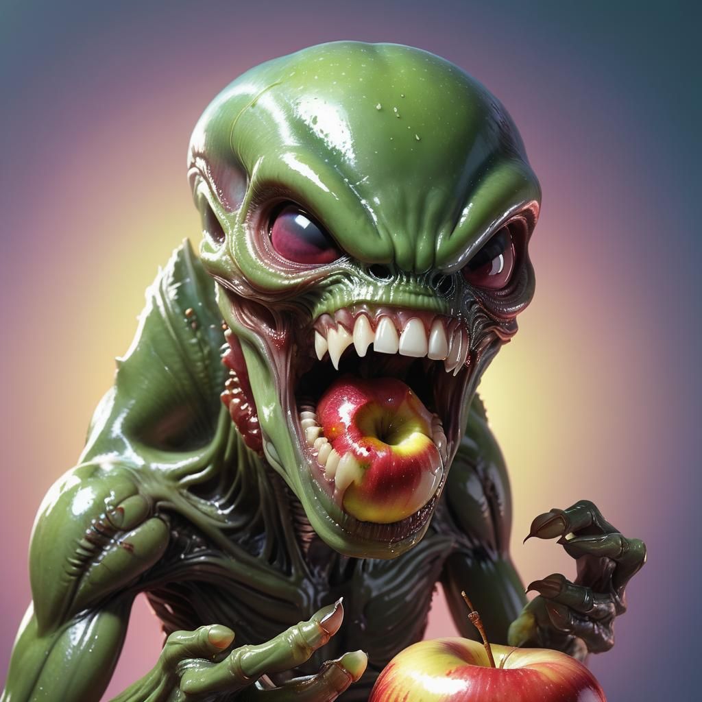 Alien Reveal: Intricately Detailed, Hyperrealistic Portrait