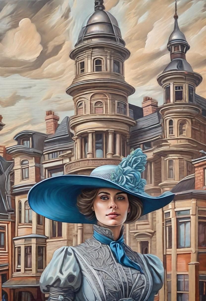 Lady walking in town, 18th century