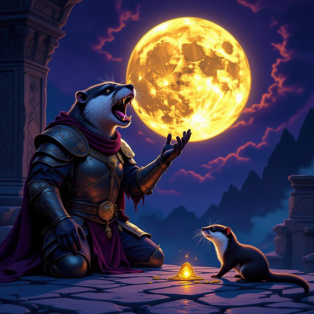 Two-Headed Dog and Otter Steal Artifact