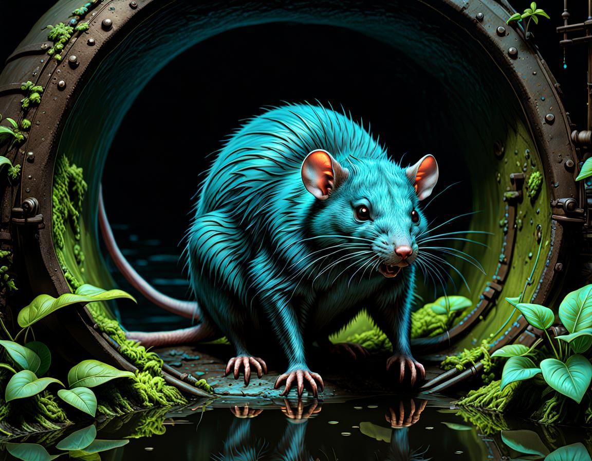 Glowing Sewer Infiltrators in a Retrofuturistic Lair