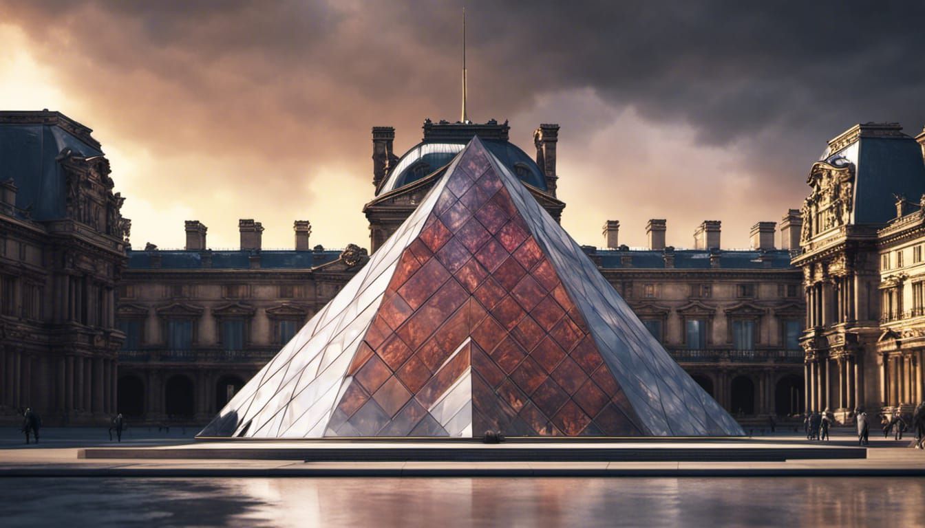 Paris Louvre Museum glass pyramid 3