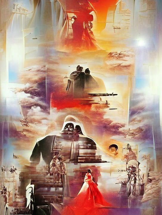 Star Wars IV Poster Art in Classic Science Fiction Style