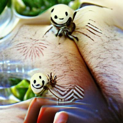 Spider Friendly Happy Scene in Watercolor Style