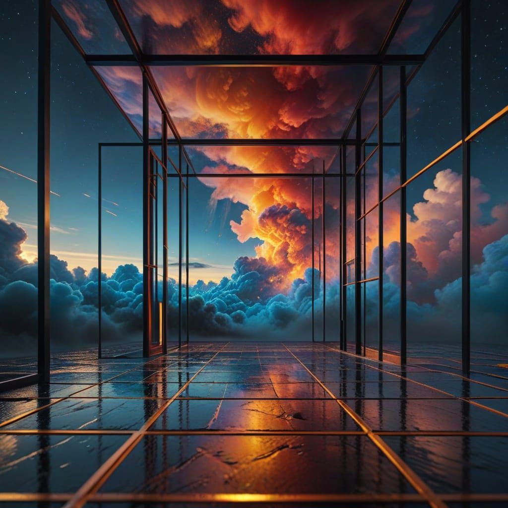 De Stijl Dreamscapes in Vibrant Color