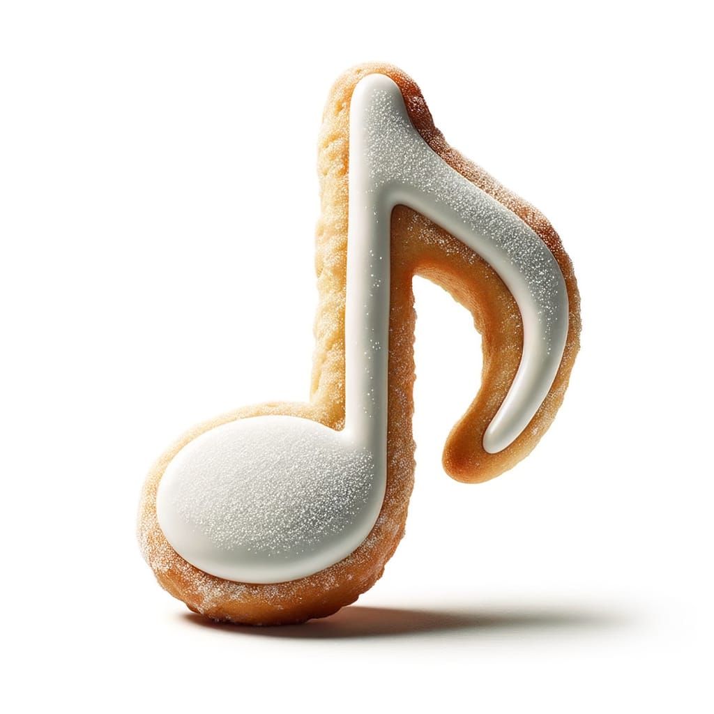 Sugar-Crafted Musical Note Cookie