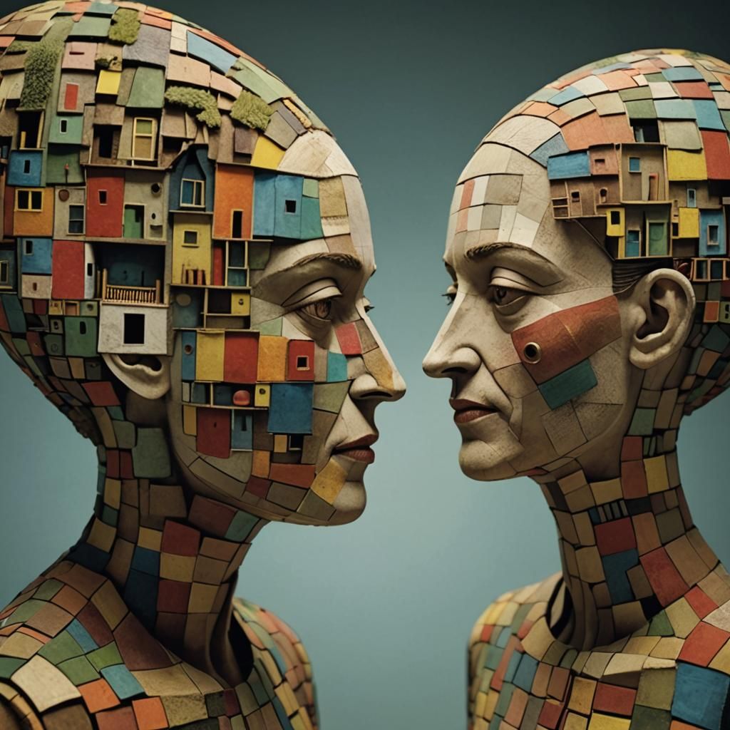 Domestic Scene in Cyberpunk Aesthetic