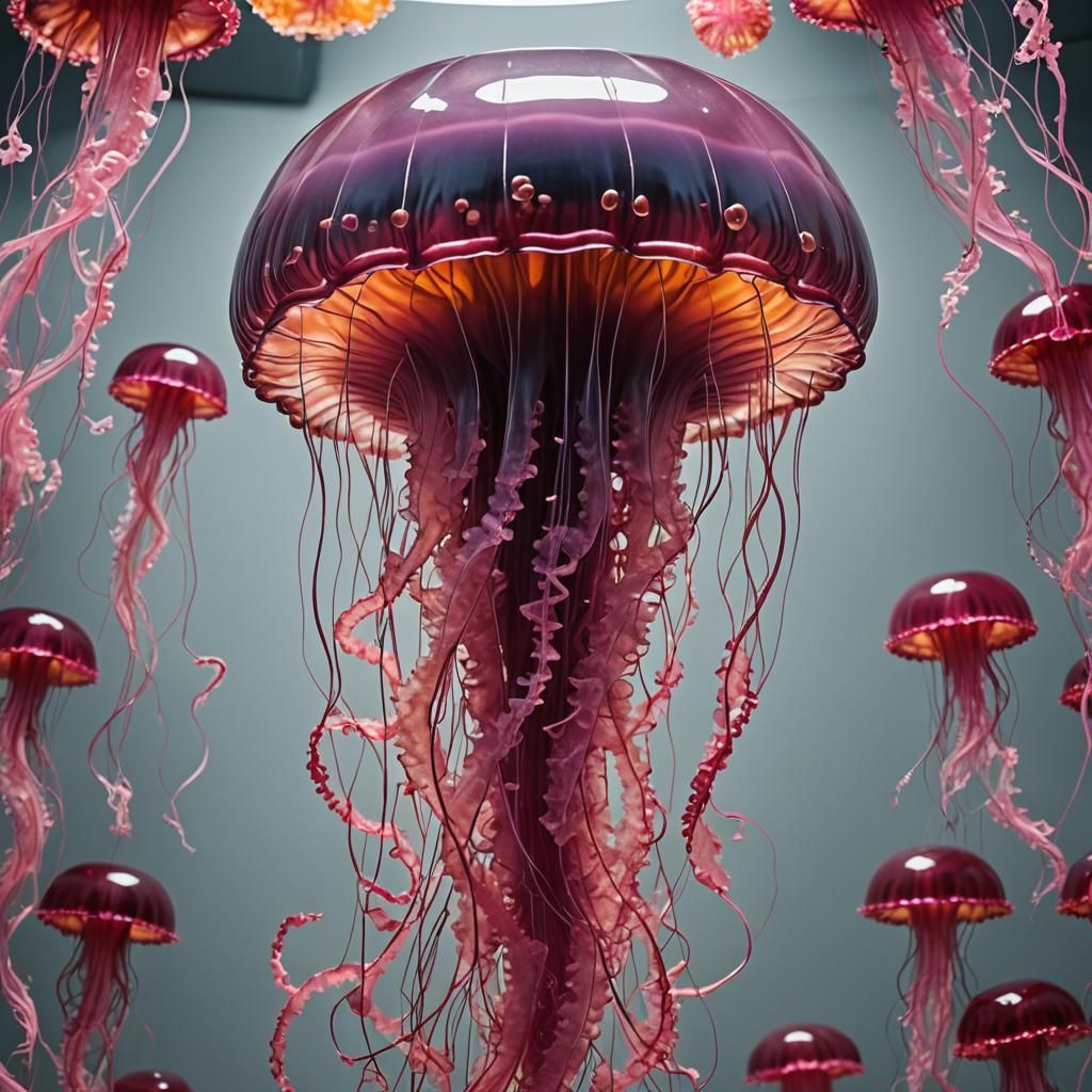 Jellyfish Masterpiece in Artistic Jelly Display