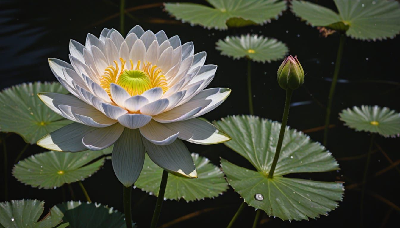 Timeless Bloom Floats in Silent Void