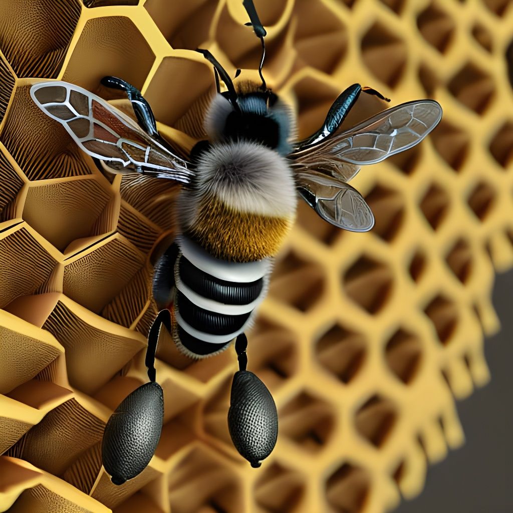 A Bee With Very Large Feet