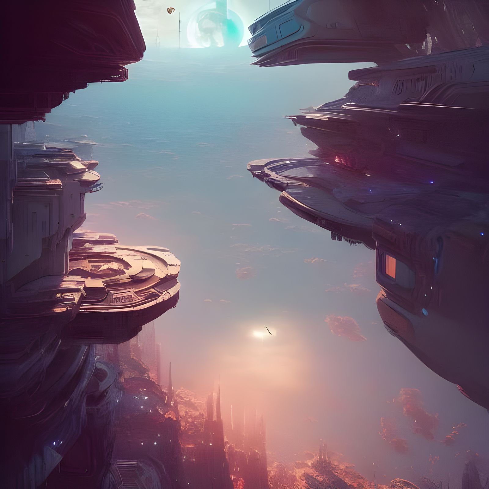 Epic Sci-Fi Landscape Masterpiece in Cyberpunk Digital Style
