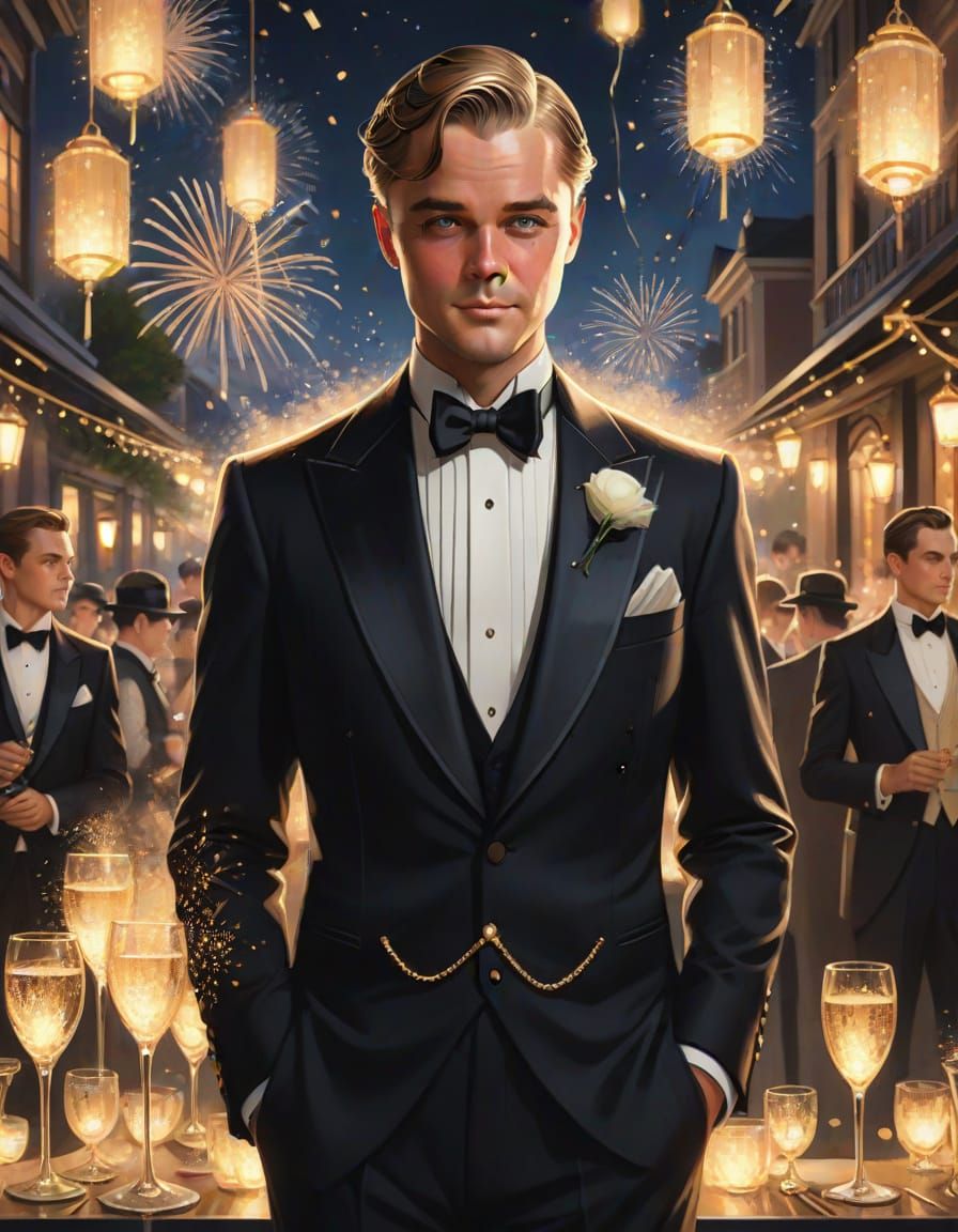 Gatsby in 1920s Nighttime Elegance