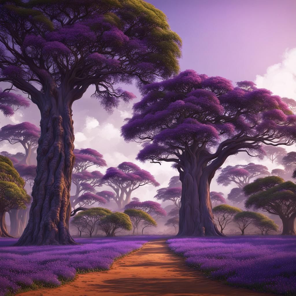 Jacaranda trees in Harare