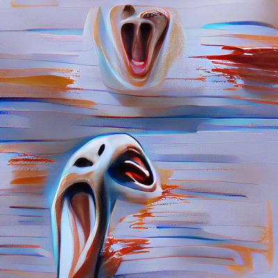 Distorted Human Form in Agony