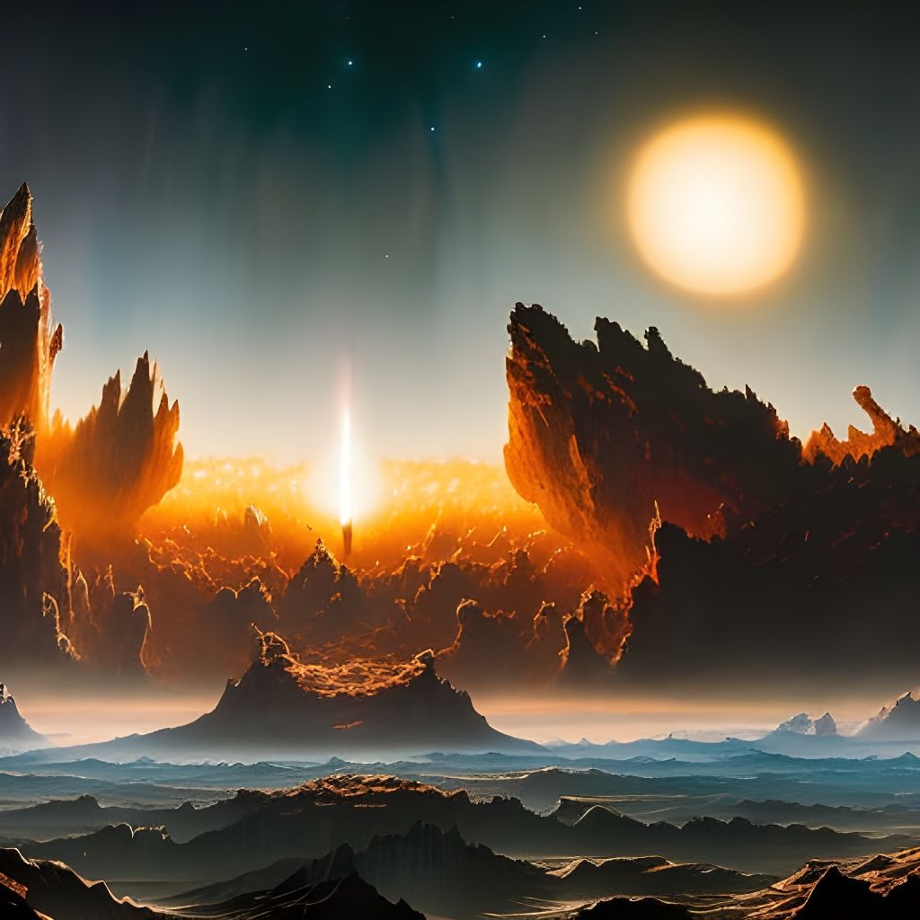 Gigantic Planets Collide in a Hyper-Realistic Digital Painti...